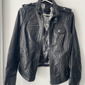 Authentic Danier Black Leather Jacket
